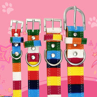 HKM-2587709 Colorful Dog Collar with Traction Leash ¨C Waterproof, Durable, Multi-Size Options