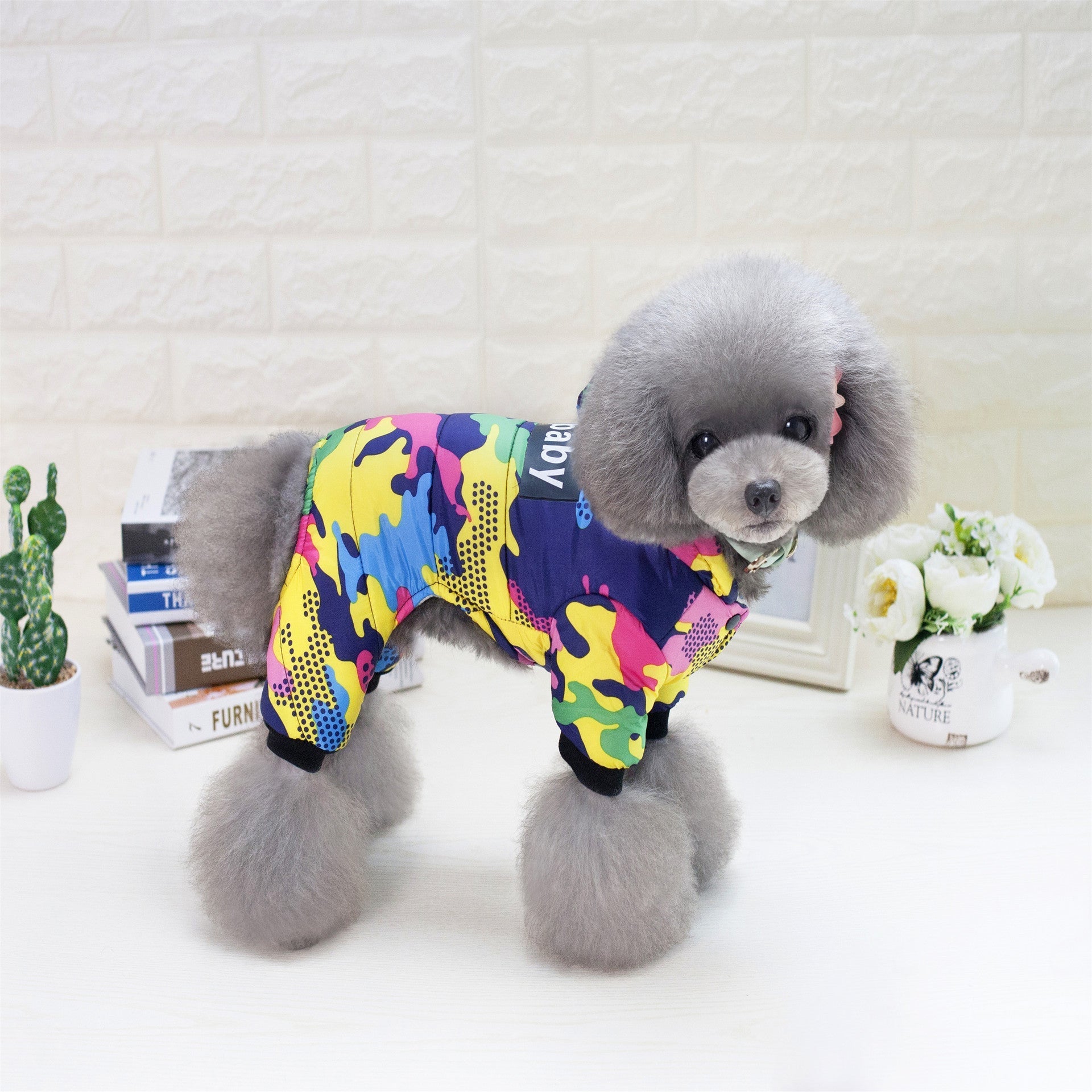 HKM-2588349 Autumn Winter Camouflage Four-Legged Pet Outfit in Cotton