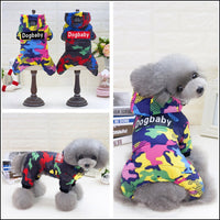 HKM-2588349 Autumn Winter Camouflage Four-Legged Pet Outfit in Cotton