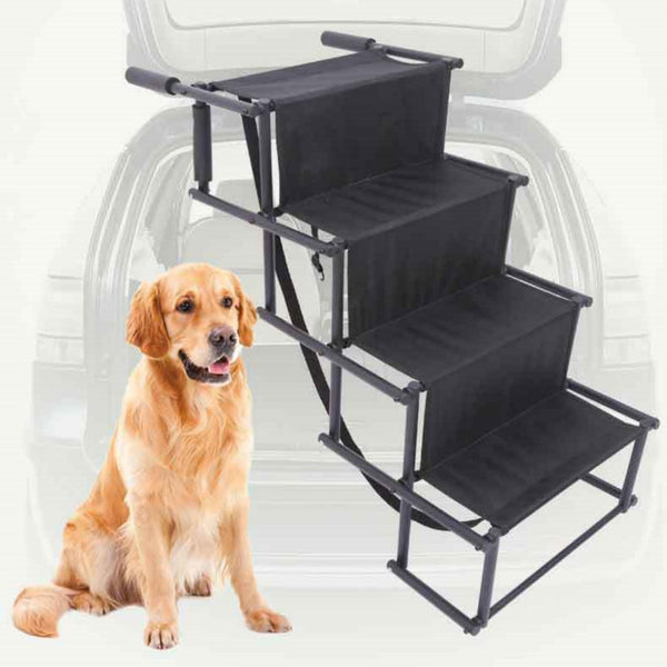 HKM-2588733 Portable Outdoor Pet Dog Ladder for Cars - Stainless Steel, Multiple Colors Available