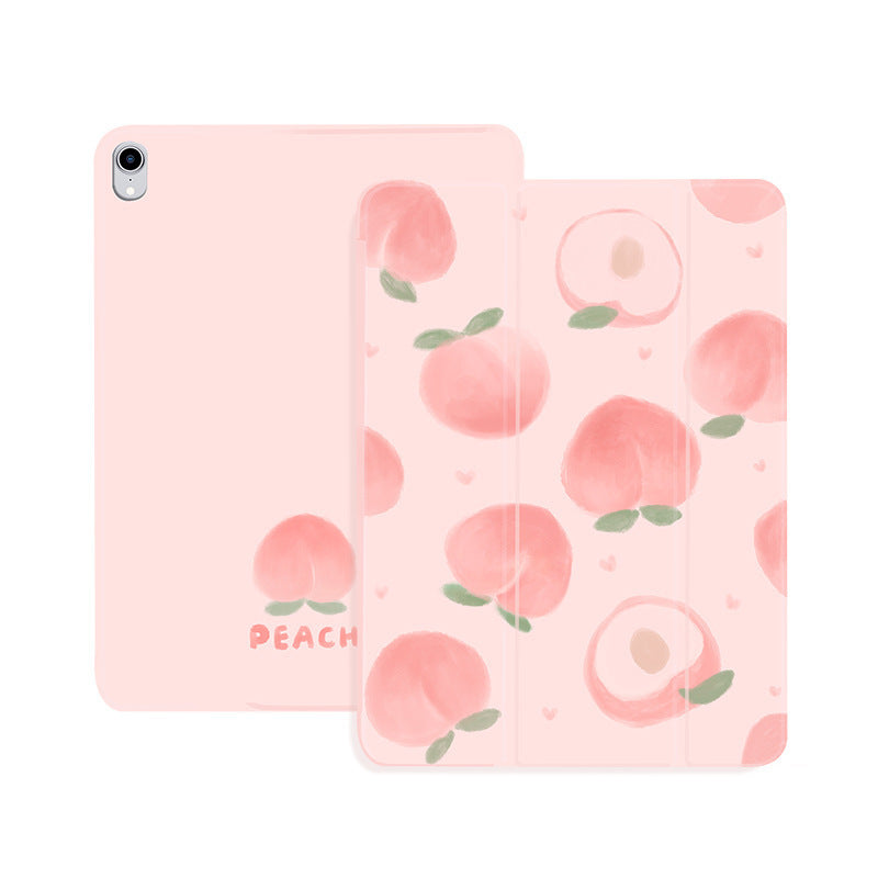 HKM-258899 Anti-Drop Protective Cover for iPad Pro and Other iPad Models - TPU and Leather, Fruit Design
