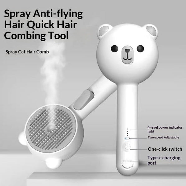HKM-2589501 Bear Spray Comb Brush - Multifunctional Pet Hair Removal Tool with Steam Cleansing¹¦ÄÜ