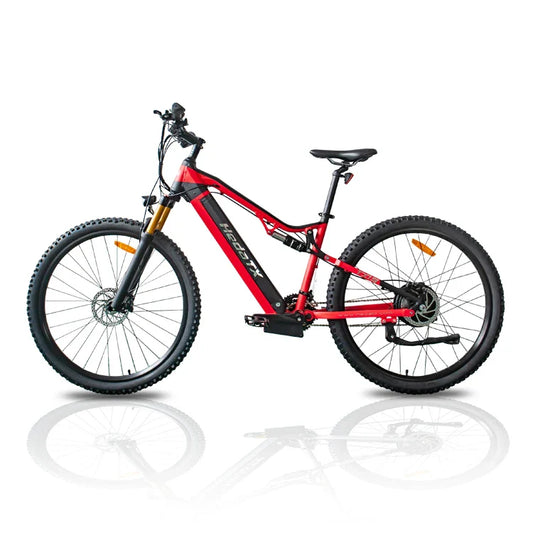 HKM-258963 29-Inch Full Suspension Electric Mountain Bike with Hydraulic Disc Brakes and 27-Speed Gear System