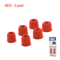 HKM-258963 Silicone and Memory Foam Sleeves for In-Ear Headphones - Available in Red, Blue, and Black
