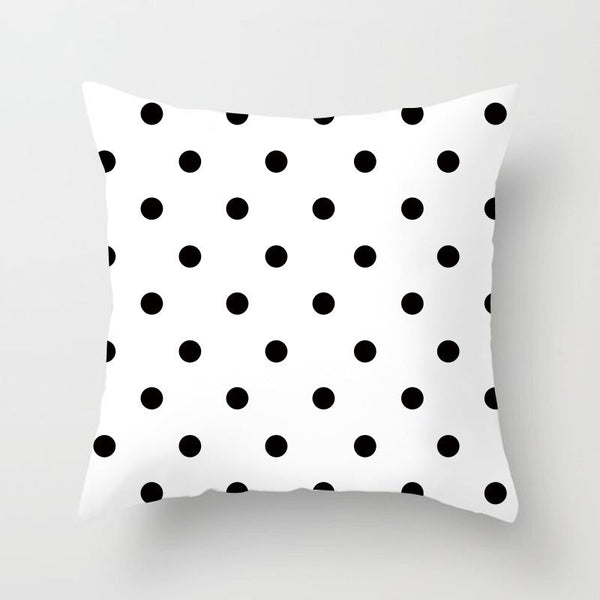 HKM-259027 Geometric Abstraction Sofa Cushion Cover for Living Room and Outdoor Use, 45x45cm, Peach Skin Material