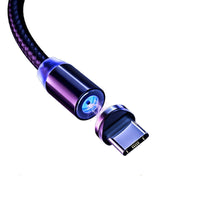 HKM-259027 Nylon Magnetic Data Cable for Apple and Android Devices - 3-in-1, 1m & 2m Lengths, Multiple Connectors Available
