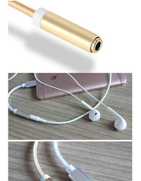 HKM-259027 Type-C to 3.5mm Headphone Jack Adapter Cable - Durable Nylon Braided, Compatible with Various Devices