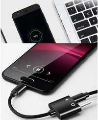 HKM-259027 Type-C to 3.5mm Headphone Jack Adapter Cable - Durable Nylon Braided, Compatible with Various Devices