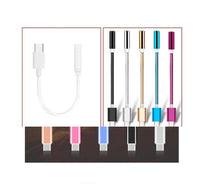 HKM-259027 Type-C to 3.5mm Headphone Jack Adapter Cable - Durable Nylon Braided, Compatible with Various Devices