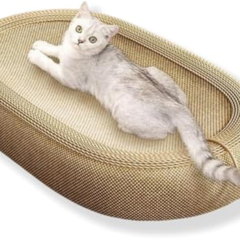 HKM-2591165 Ultra Large Sisal Cat Scratching Board with Cozy Lounge Design for Play and Rest