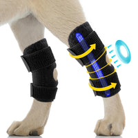 HKM-2591293 Dog Rear Leg Support Strap - Neoprene & Velcro Protective Gear Set (Black)