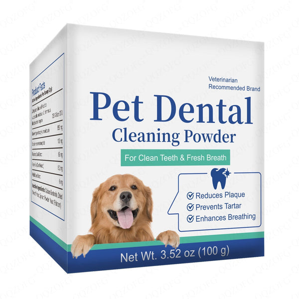 HKM-2591549 Pet Teeth Cleaning Powder for Fresh Breath and Dental Care - 100g