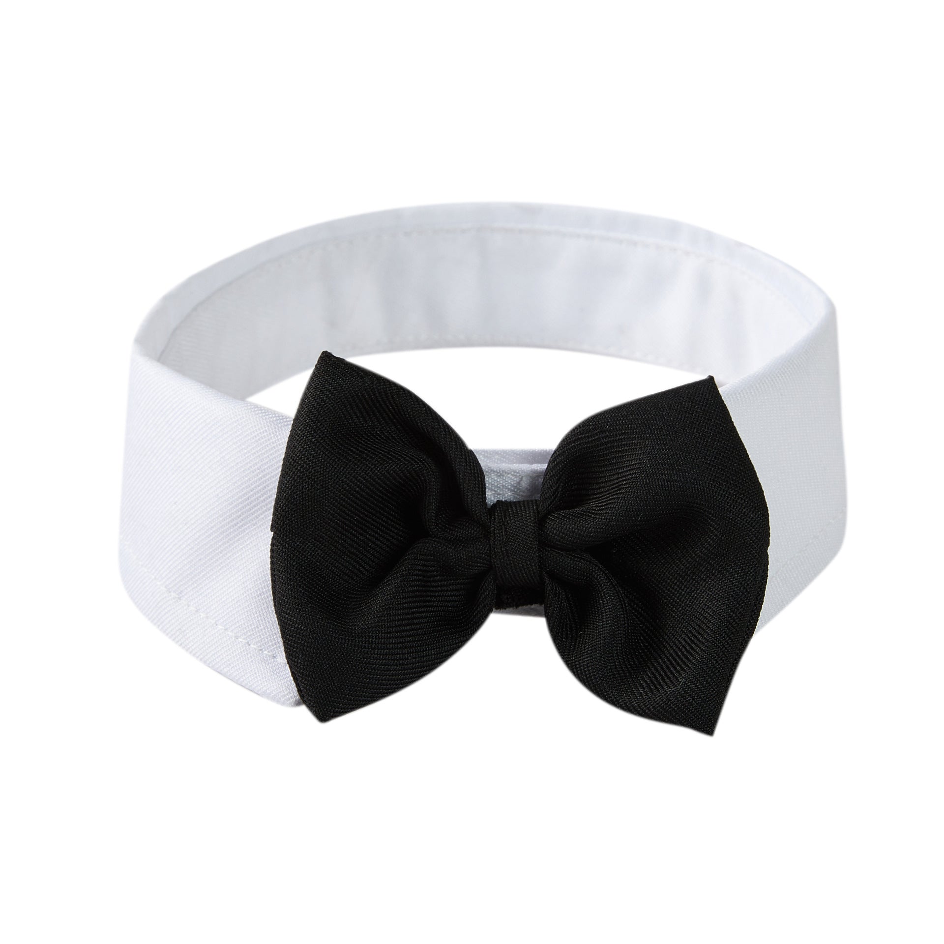 HKM-2591677 Adjustable Velcro Bow Tie Pet Collar in Black/Yellow, Red/Yellow, Black/White, Red/White - Sizes S & L