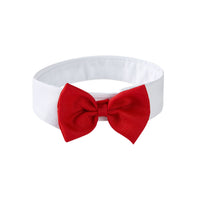HKM-2591677 Adjustable Velcro Bow Tie Pet Collar in Black/Yellow, Red/Yellow, Black/White, Red/White - Sizes S & L