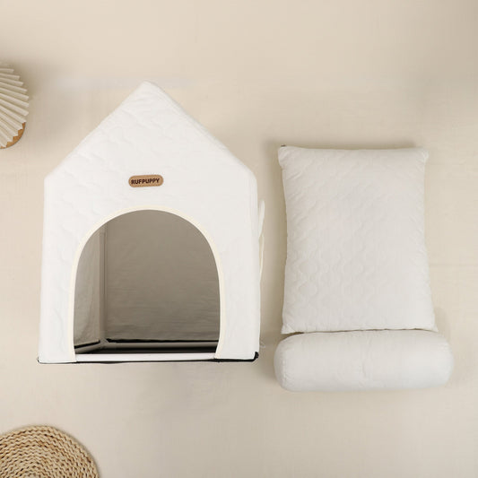 HKM-2593341 Cute Universal Pet Bed for Cats and Small Dogs - Four Seasons Design, 55x38x48cm, 100% Polyester, For Pets 2-6kg