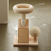 HKM-2593725 Cat Climbing Frame with Sisal Scratch Board in Cute Design