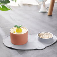 HKM-2595517 Rabbit and Radish Pet Water Dispensers with Optional Placemat and Bowl