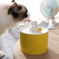 HKM-2595517 Rabbit and Radish Pet Water Dispensers with Optional Placemat and Bowl