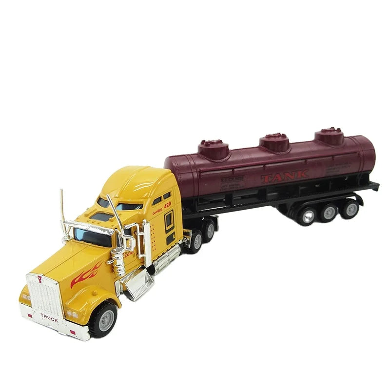 HKM-259603 Miniature Metal Diecast Container Truck for Kids Age 2-4, 9.8 x 30 x 7 CM