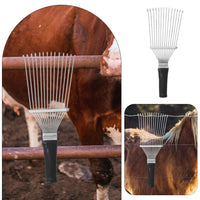 HKM-2596925 Undercoat Rake and Grooming Brush for Pets and Livestock - Dematting Tool for Dogs, Horses, and Cattle