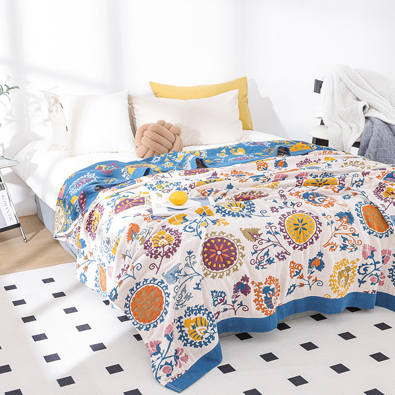 HKM-259795 Pure Cotton Gauze Towel Blanket - Available in Two Sizes: 150x200cm & 200x230cm