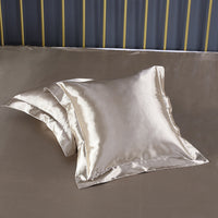 HKM-259859 Luxury Imitation Silk Square Pillowcase – Soft Polyester Blend with Reactive Dyeing