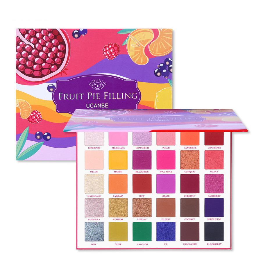 HKM-259859 Pearly Matte Fruit Pie Filling Eyeshadow Palette with 30 Vibrant Colors