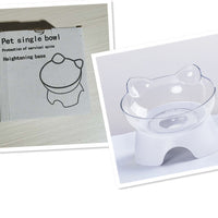 HKM-2599613 Elevated Non-Toxic Cat Feeding Bowl with Tilted Design and Non-Slip Base