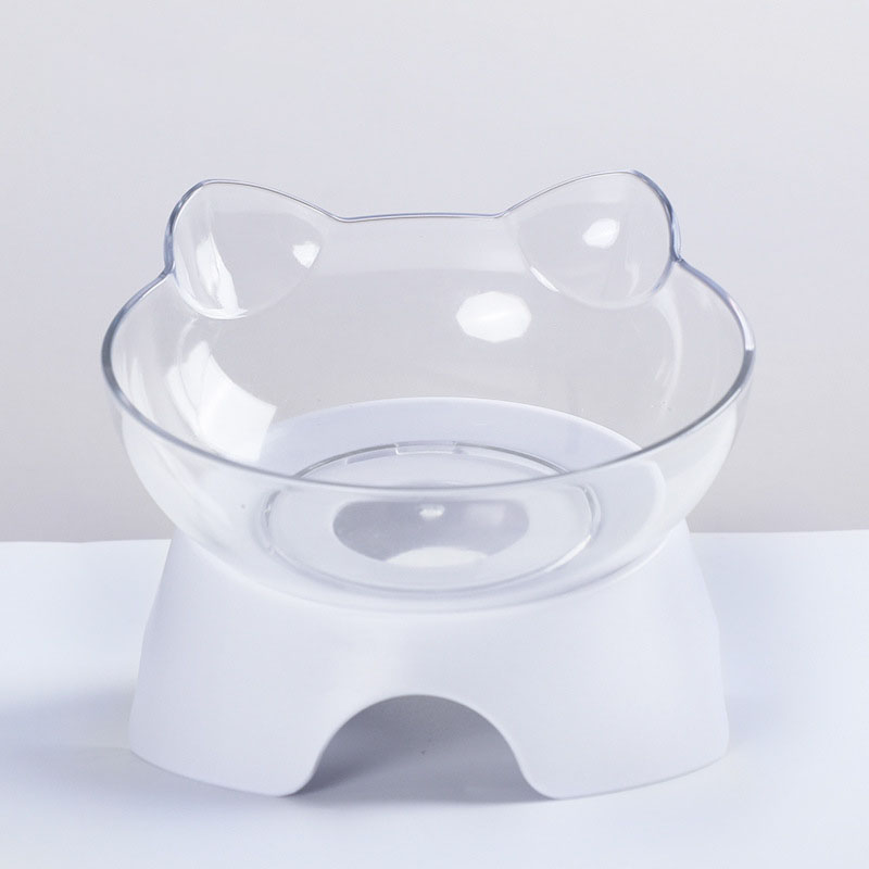 HKM-2599613 Elevated Non-Toxic Cat Feeding Bowl with Tilted Design and Non-Slip Base