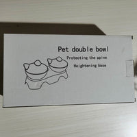 HKM-2599613 Elevated Non-Toxic Cat Feeding Bowl with Tilted Design and Non-Slip Base