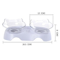 HKM-2599613 Elevated Non-Toxic Cat Feeding Bowl with Tilted Design and Non-Slip Base