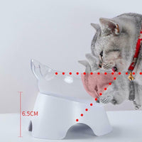 HKM-2599613 Elevated Non-Toxic Cat Feeding Bowl with Tilted Design and Non-Slip Base