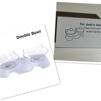 HKM-2599613 Elevated Non-Toxic Cat Feeding Bowl with Tilted Design and Non-Slip Base