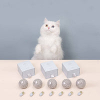 HKM-2600253 Cat Pure Wool Catnip Toy Capsules with Adjustable Mint Filling - Fun and Durable Play Balls
