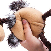 HKM-2602685 Squeaky Plush Dog Toy for Aggressive Chewers - Cartoon Bird Design, Corduroy Material