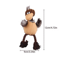 HKM-2602685 Squeaky Plush Dog Toy for Aggressive Chewers - Cartoon Bird Design, Corduroy Material