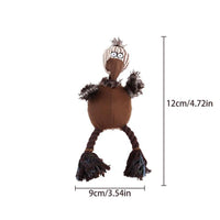 HKM-2602685 Squeaky Plush Dog Toy for Aggressive Chewers - Cartoon Bird Design, Corduroy Material