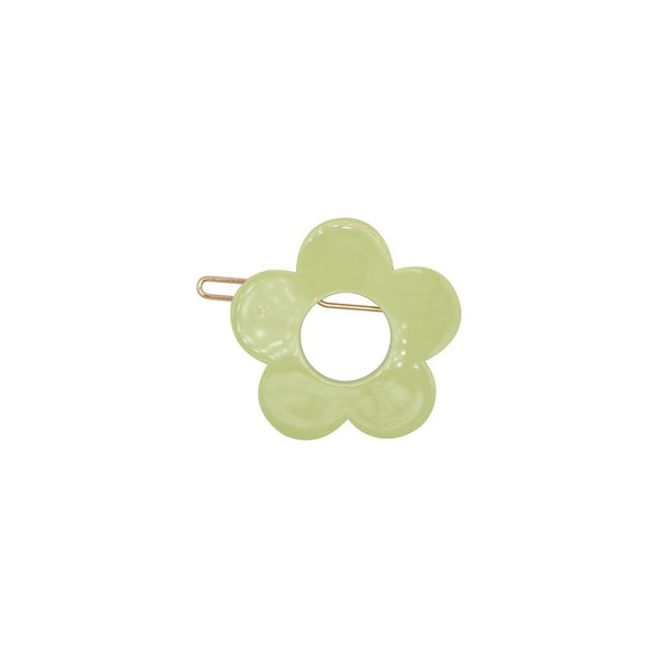 HKM-260371 Cute Solid Color Flower Hairpin - Candy Color Side Clip Hair Accessory