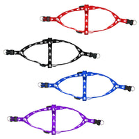 HKM-2604477 Adjustable Nylon Dog Harness and Leash Set with Paw Print Design for Small to Medium Dogs