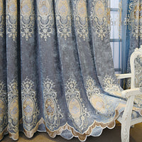 HKM-260499 Green Heart-Shaped Full Blackout Curtains with Semi-Shading Design