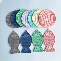 HKM-2605373 Silicone Snack Pad in Fish and Round Shapes for Pets - Multiple Colors Available