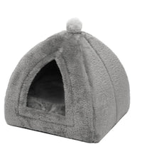HKM-260627 Cozy Indoor Folding Cat House - Warm Wool Nest for Small to Medium Pets