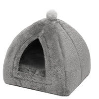 HKM-260627 Cozy Indoor Folding Cat House - Warm Wool Nest for Small to Medium Pets