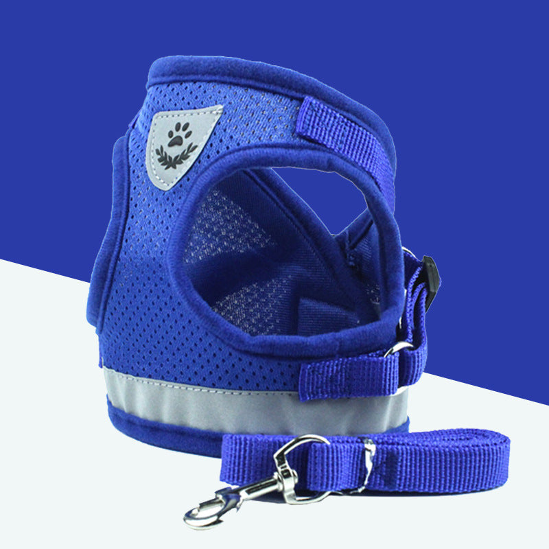 HKM-2606653 Breathable Mesh Pet Leash with Reflective Design and Adjustable Sizing for Small to Medium Dogs