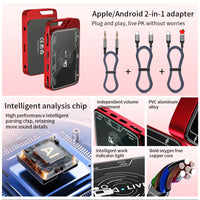 HKM-260691 2-in-1 Stereo Live Sound Card Converter for Mobile Devices with Charging and Microphone Streaming Adapter