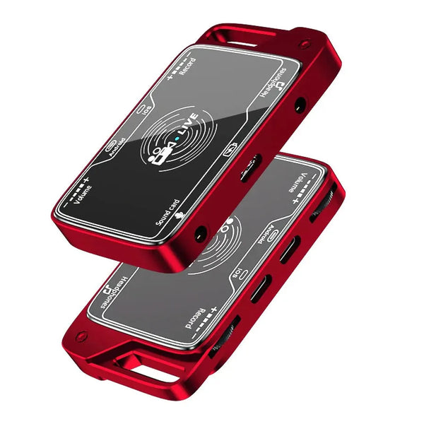 HKM-260691 2-in-1 Stereo Live Sound Card Converter for Mobile Devices with Charging and Microphone Streaming Adapter
