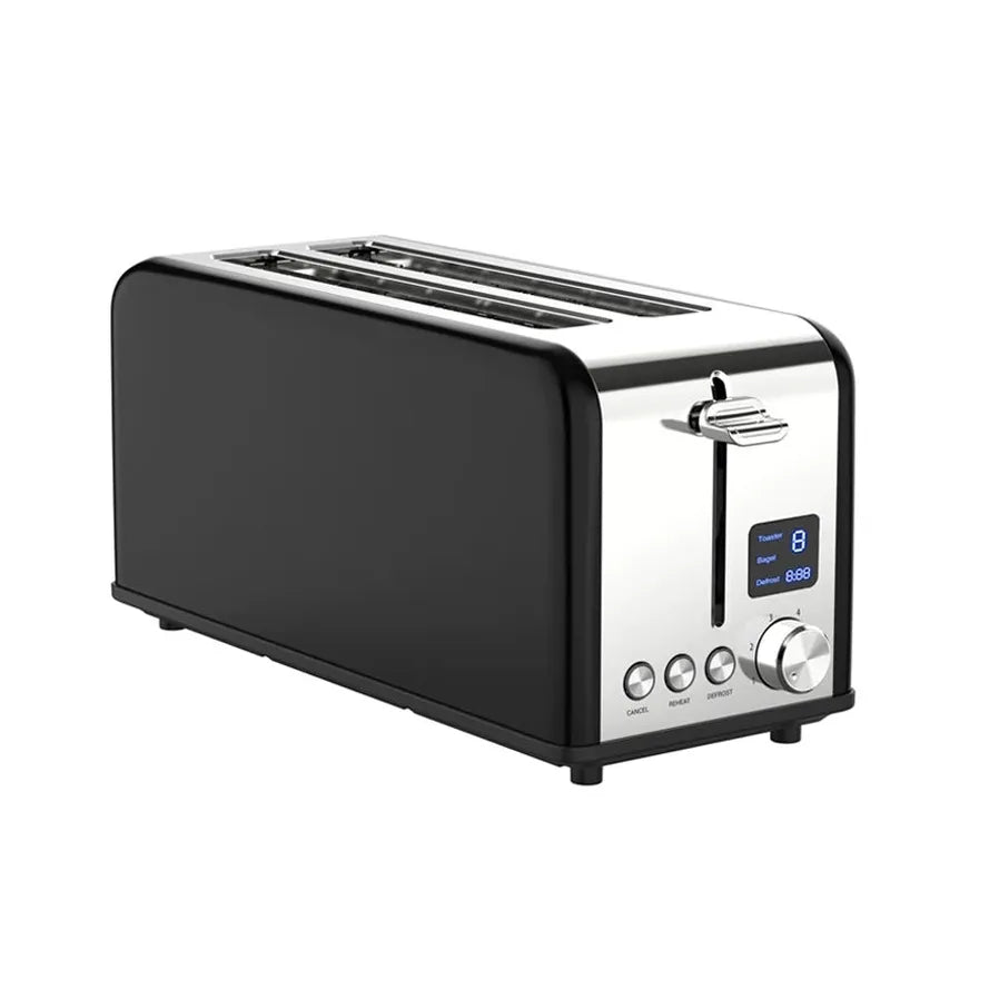 HKM-260691 Smart Touch Screen Digital Electric 4-Slice Long Bread Toaster for Modern Kitchens