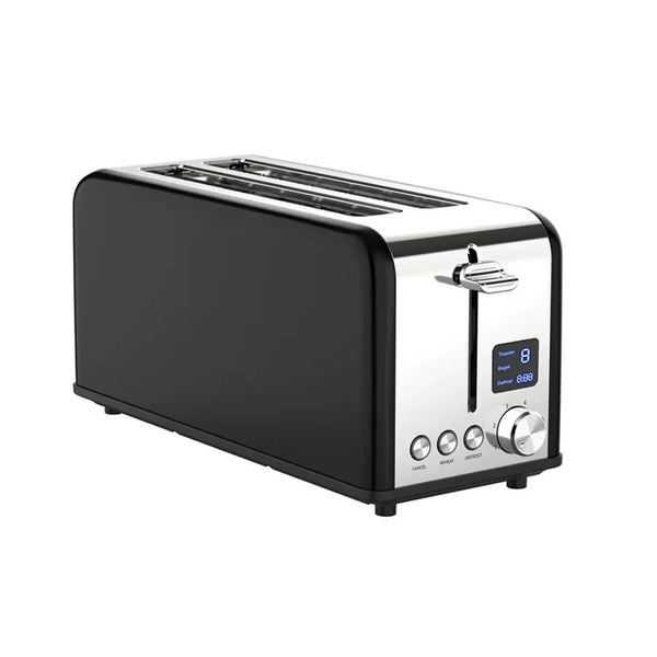 HKM-260691 Smart Touch Screen Digital Electric 4-Slice Long Bread Toaster for Modern Kitchens
