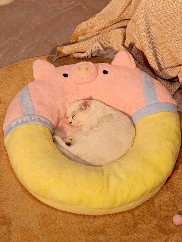 HKM-2607037 Winter Cat Bed and Mat – Universal Kitten Supplies for All Seasons, Cozy Sleeping Space for Pets