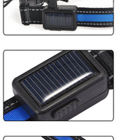 HKM-2607165 Solar Rechargeable LED Pet Dog Collar with Reflective Nylon and Multiple Colors Available
